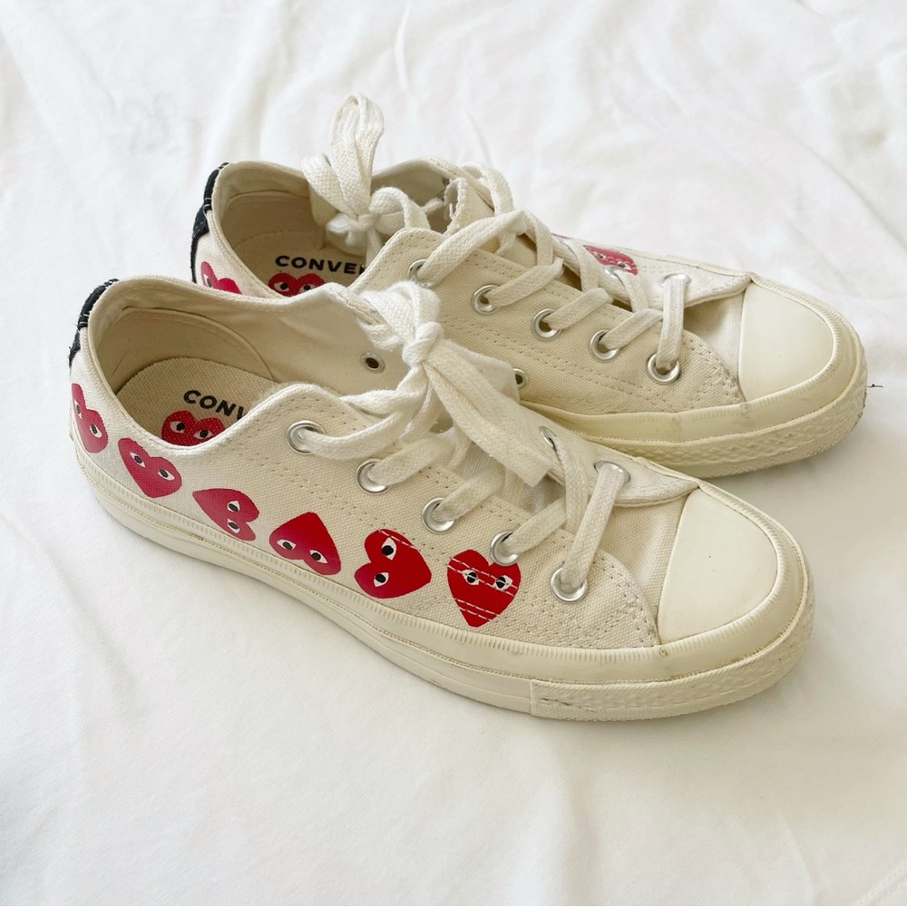 CDG x converse multi heart low top sneakers